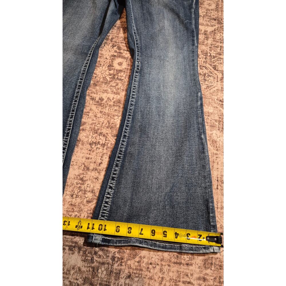 SKY Premium Collection Jeans 13/14 Y2K Rhinestone Embroidered Flare McBling - Picture 14 of 15